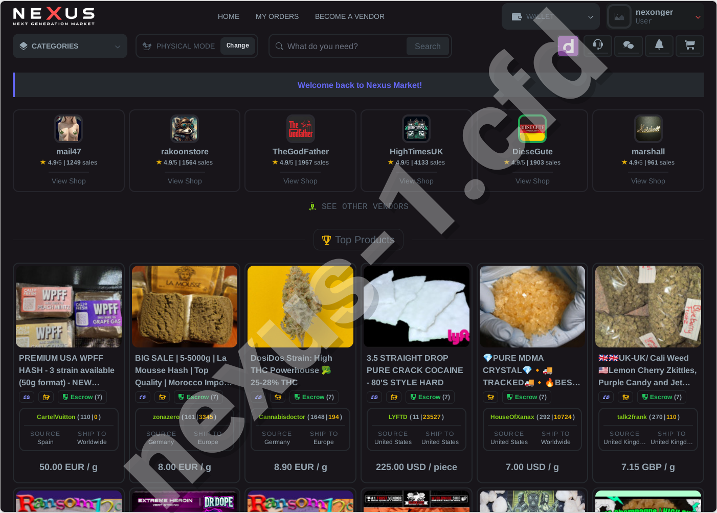 Nexus Market Link 2026 - Official Nexus Darknet Market Homepage